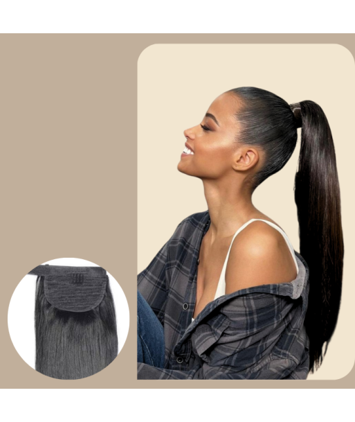 Pferdeschwanz Ponytail Dunkelbraun Zauberband Remy Hair Straight 2 - 3 jours ouvrés.