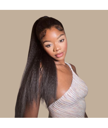 Pferdeschwanz Ponytail Dunkelbraun Zauberband Remy Hair Yaki Straight 2 - 3 jours ouvrés.