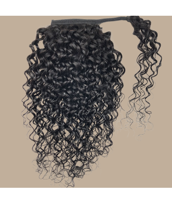 Rabo de cavalo castanho escuro Magic Ribbon Cabelo Remy Water Wave solde