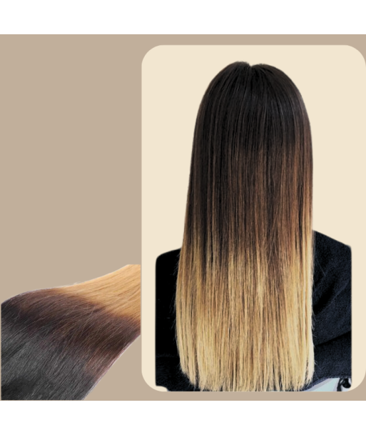 Suora ombre ruskea suklaa blondi mono Clip-In Extension Maxi Volume Band acheter