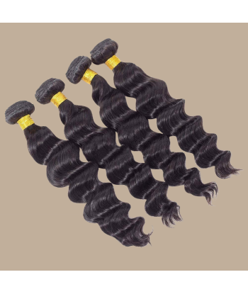 Tissage Cheveux Vierge Capelli Umani Sciolti Profondi 7A Brun Foncé 1B 100 Gr la chaussure