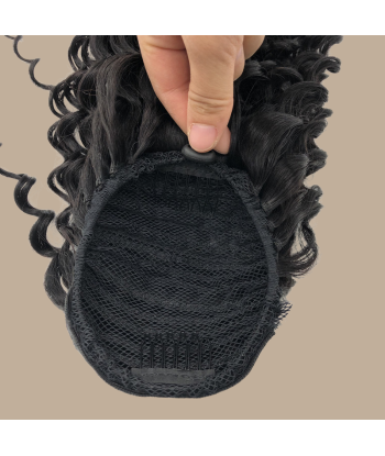 Hästsvans mörkbrun med sladd Remy Hair Deep Wave l'évolution des habitudes 