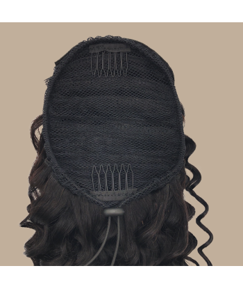 Hästsvans mörkbrun med sladd Remy Hair Deep Wave l'évolution des habitudes 