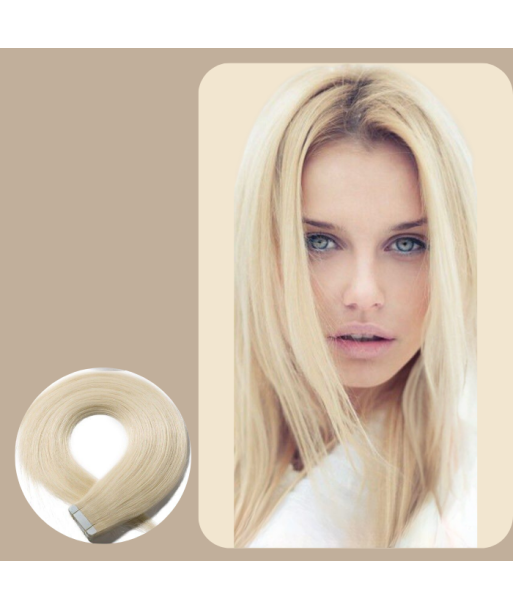 Straight Adhesive Extensions / Platinum Blonde tapes est présent 