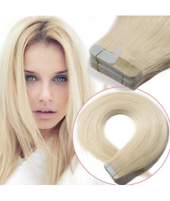 Straight Adhesive Extensions / Platinum Blonde tapes est présent 